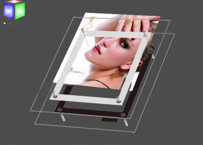 Custom Menu Slim Crystal LED Light Box Backlit Acrylic Sheet Wall Mounting
