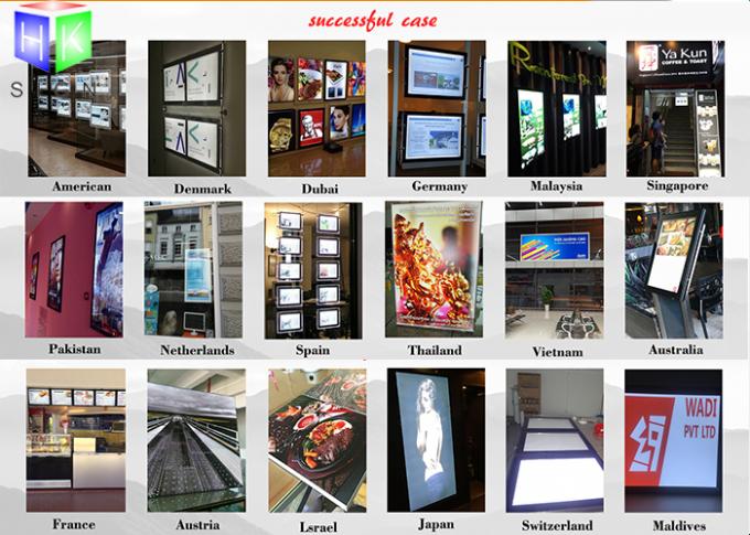 Rectangle Outdoor Snap Frame Led Light Box Signs 27X40 Poster Frame 15 MM Thickness