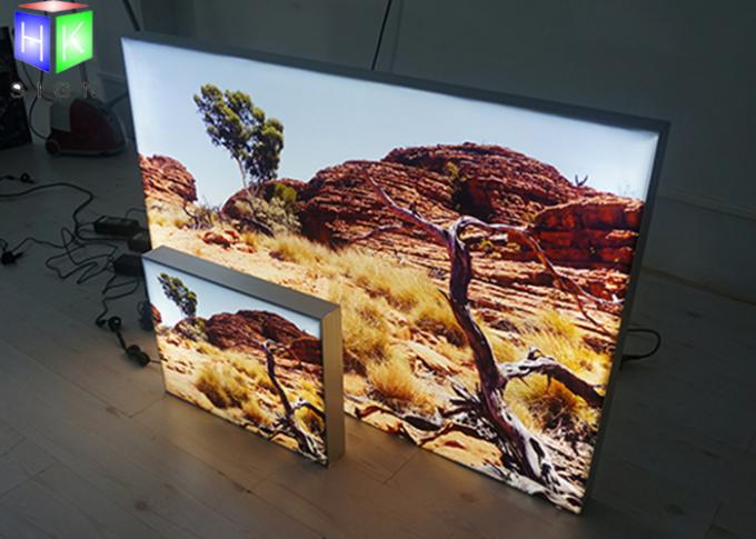 Outside Ultra Thin LED Backlit Fabric Display Single Side With Aluminum Frame