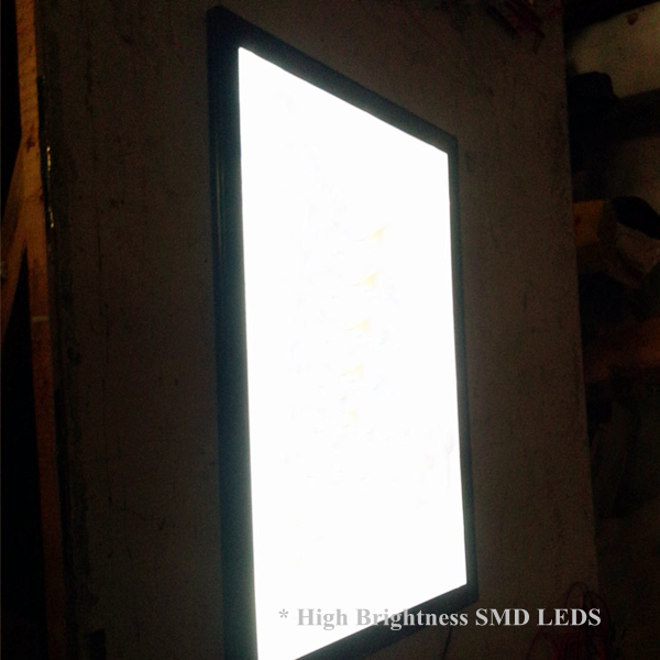 Illuminated Menu Poster Edge Lit Light Box Display Aluminum Profile FCC Certificate