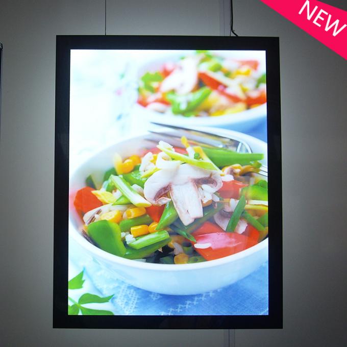 Fast Food LED Menu Board , Wall Mounted Slim A2 Light Box Menu Boards Aluminum Frame