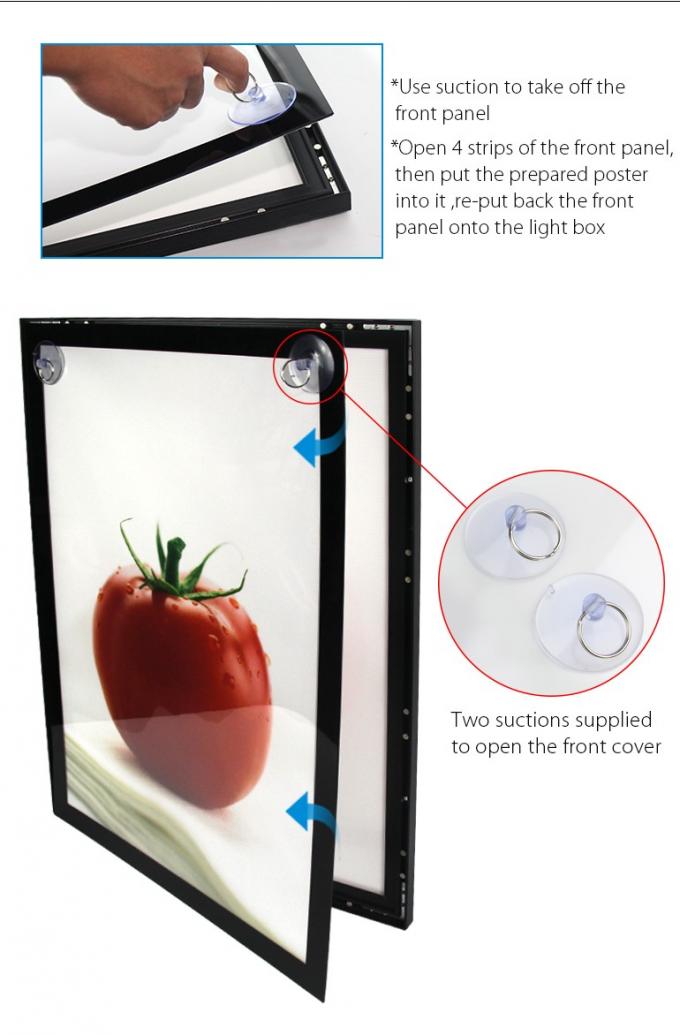High Brightness Magnetic Light Box Wall Mounting Light Guide Panel Click Open
