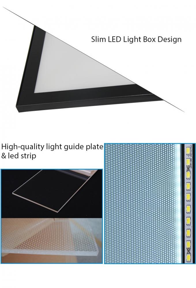 Super Slim 15 mm LED Advertising Light Box Wall Acrylic Magnetic Photo Frame