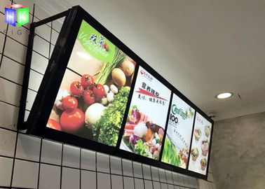 China Fast Food LED Menu Board , Wall Mounted Slim A2 Light Box Menu Boards Aluminum Frame supplier