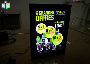 China Hotel Magnetic Advertising Light Box Poster Frameless With Acrylic Sheet supplier