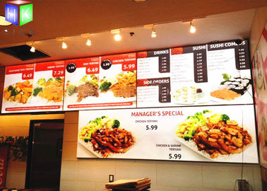 China Restaurant Curved Menu Boxes Lighted Menu Board Environmental Protection supplier