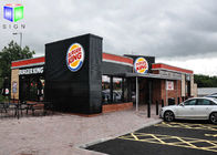 Floor Standing Outdoor Lighted Signs For Business Silk Screen Burger King