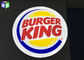 Burger King Outdoor Lighted Box Signs Backlit , Round Outdoor Lightbox Signs supplier