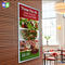 Silver Acrylic Snap Frame Led Light Box With Menu Display , Restaurant Advertising supplier