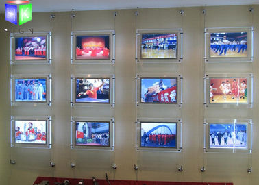 China Photo Frame Crystal LED Light Box Estate Agent Window Display Units Illuminated factory