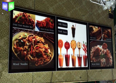Advertising Acrylic LED Menu Board Light Box Display Ultra Slim With Magnetic