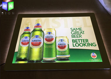 China LED Lightbox Display , Indoor Wall Mounted Crystal LED Light Box For Beer Sign factory