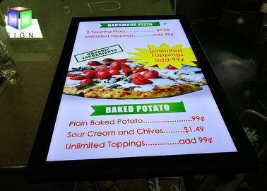 High Brightness Poster Frame Light Box 24 X 36 Picture Panels For Menu Board