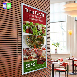 China Silver Acrylic Snap Frame Led Light Box With Menu Display , Restaurant Advertising factory