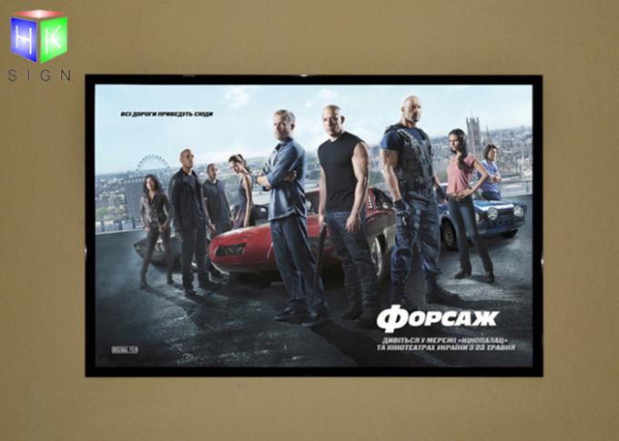 LED Movie Poster Light Box Display Frame , Movie Poster Lightbox Energy Efficient