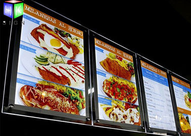 China Advertisement Crystal LED Menu Board , Backlit Menu Board Light Box 24 x 36 supplier