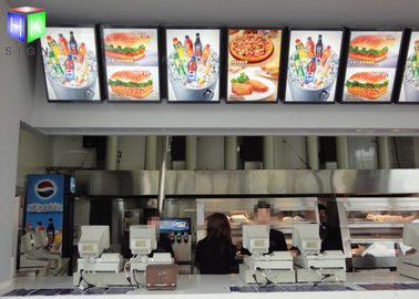 China Illuminated Menu Poster Edge Lit Light Box Display Aluminum Profile FCC Certificate supplier