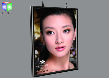 China Aluminum Frame Double Sided LED Light Box Display Ceiling Hanging Slim Edge Lit supplier