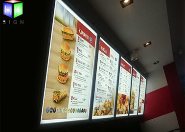 Snap Frame Illuminated Menu Boards Lightbox Menu Display A0 - A4 Size supplier