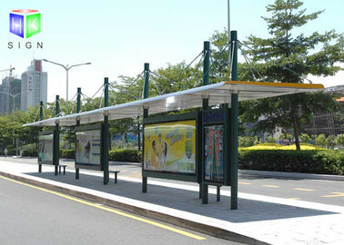 Bus Stop Shelter Advertising Scrolling Light Boxes Aluminum Frame 30 Watt supplier