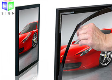 Black Aluminum Advertising Light Boxes , Led Lightbox Sign With Picture Frame supplier