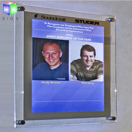 Decorative Poster Frame Acrylic Led Light Box For A2 Size Picture , Wall Mounted